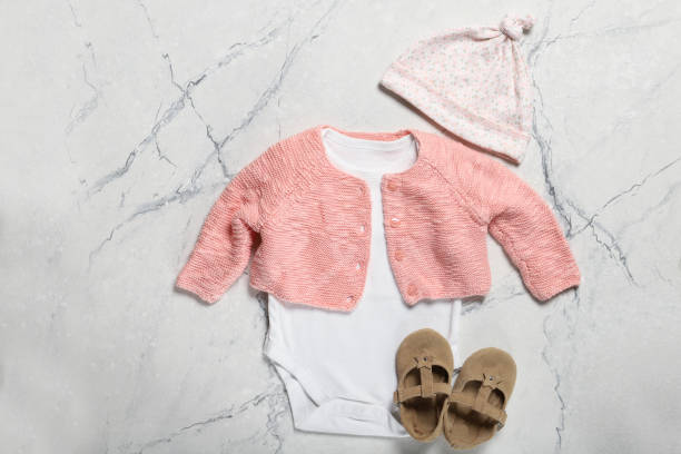istock Beautiful baby clothes and accessories. 1225663730