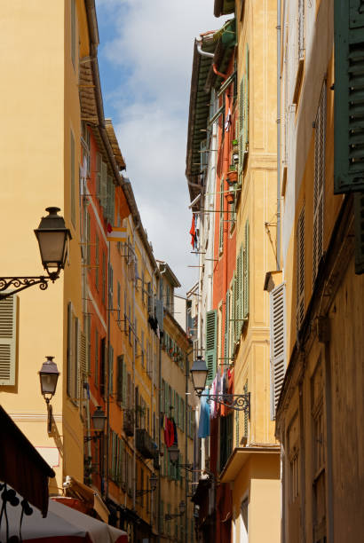 istock Colorful historic buildings in Nice 1225665064