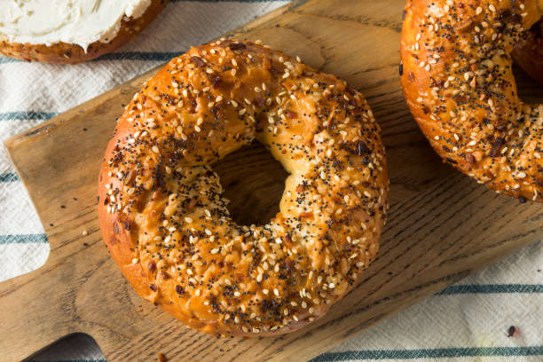 istock Homemade Toasted Everything New York Bagel 1225667254