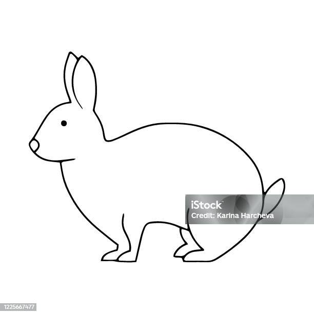 Vector Design Rabbit Rabbit Vector Single Design Element Isolated On White Background Stock ...