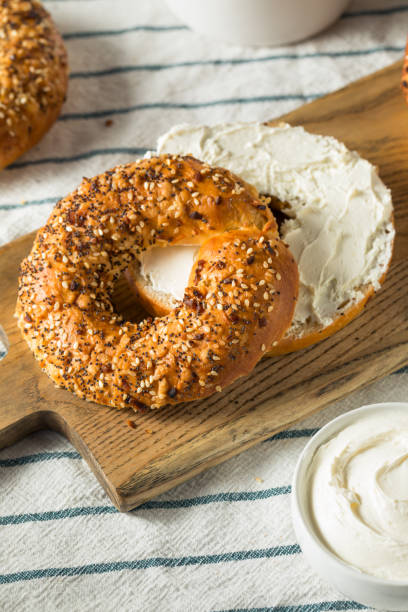 istock Homemade Toasted Everything New York Bagel 1225667479