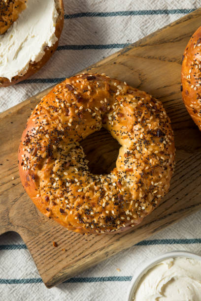 istock Homemade Toasted Everything New York Bagel 1225668179