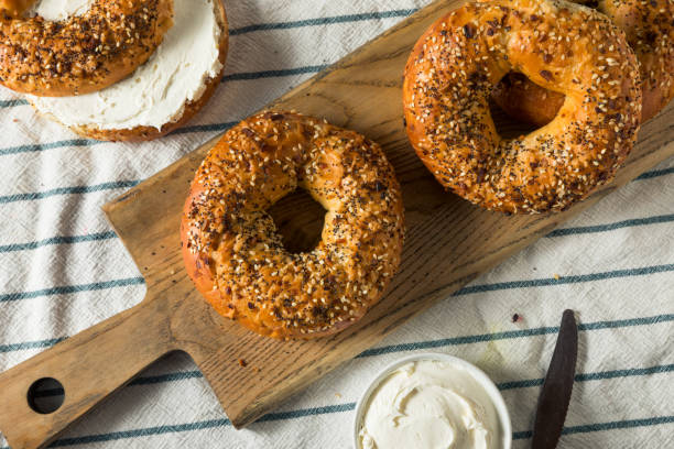 istock Homemade Toasted Everything New York Bagel 1225668424