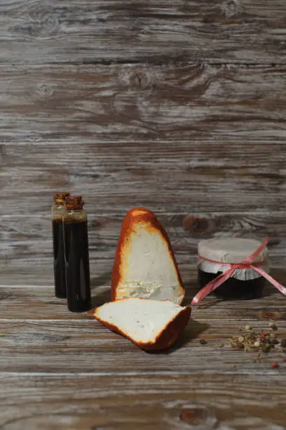 Delicious and beautiful cheese Boulette on a beautiful wooden background