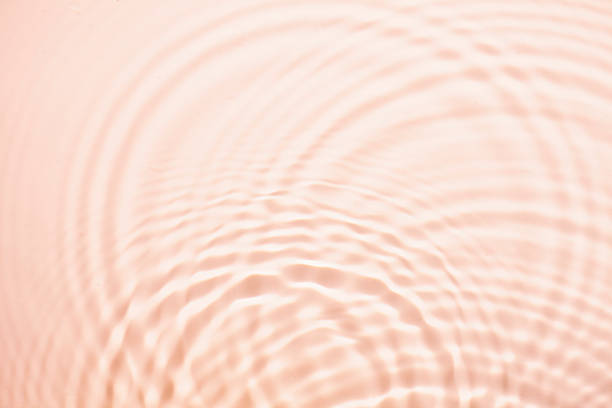Liquid cosmetic water gel with circular rippling wave effect