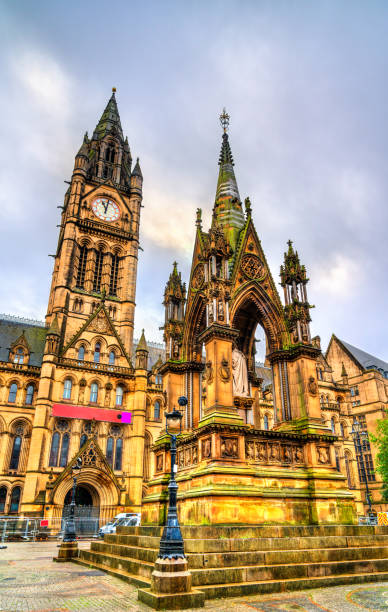 istock Albert Memorial and Manchester Town Hall in England 1225673347