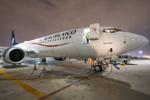 aeromexico xa-mag boeing 737-8 max uçak - boeing 737 max stok fotoğraflar ve resimler