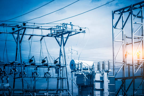 istock Power poles and wires 1225688860