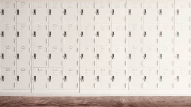 istock Row of high school lockers for background. 1225717650