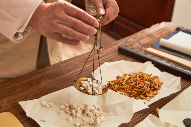 Old deployment of traditional Chinese medicine of traditional Chinese medicine - fotografia de stock