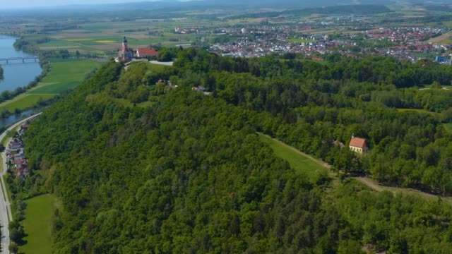 Aerial view of the city Bogen in Germany