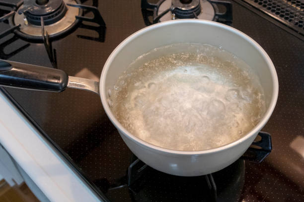 istock Hot water boiling in a pot 1225729091