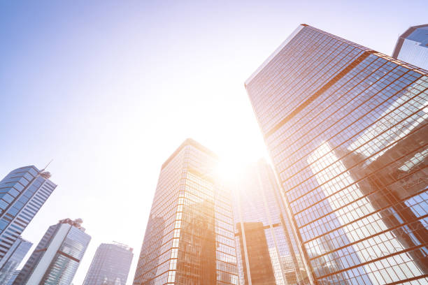 istock Modern office buildings in downtown, Hong Kong 1225730990