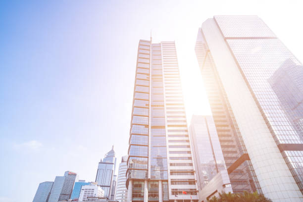 istock Modern office buildings in downtown, Hong Kong 1225734951