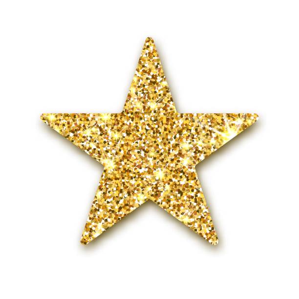 istock Gold glitter vector star. Golden sparcle. Amber particles. Luxury design element. 1225737158