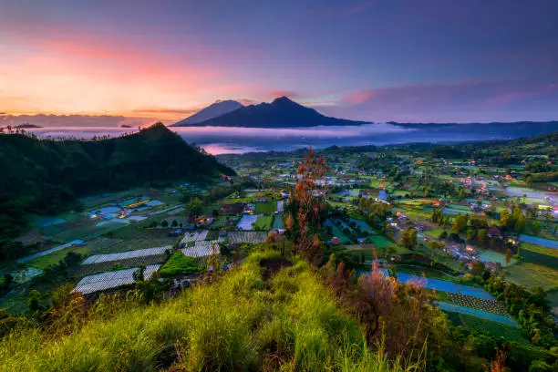 Photo of A shot from Pinggan Village Kintamani Bali. Mount ABANG and Mount AGUNG