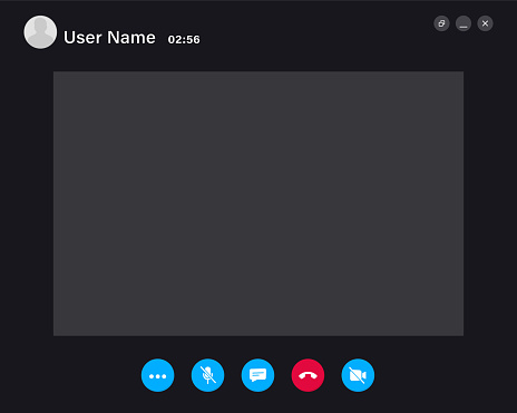 Video Call Editable Video Call Screen Template Video Call Interface For Social ...