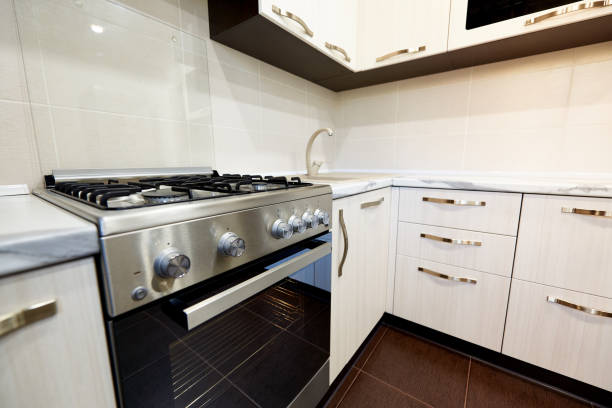 istock Oven on an empty kitchen in an apartment. 1225740718