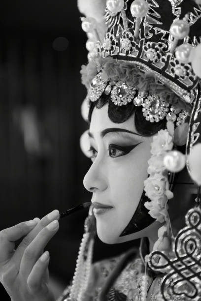 One Chinese opera actress in make One Chinese opera actress in make chinese opera makeup stock pictures, royalty-free photos & images
