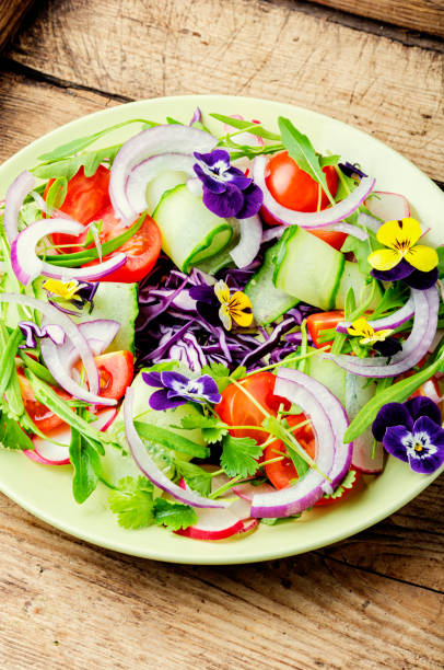 istock Salad with vegetables and herbs 1225746321