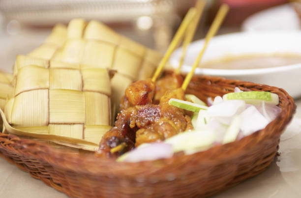 istock Satay And Ketupat Dish 1225750376