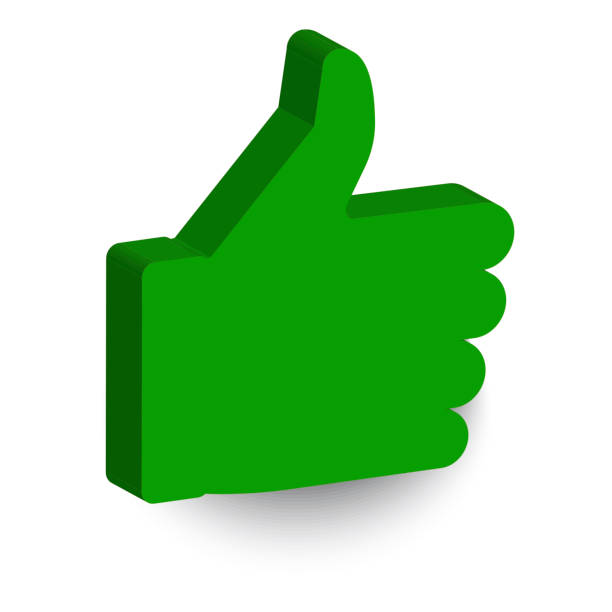 istock Social like green icon. Hand with thumb raised up as a sign in media space. Vector illustration. Stock Photo. 1225752346