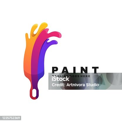 istock Vector Illustration Paint Gradient Colorful Style. 1225752369