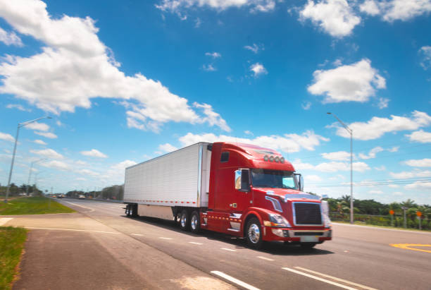 istock Semi truck Miami Florida 1225752910