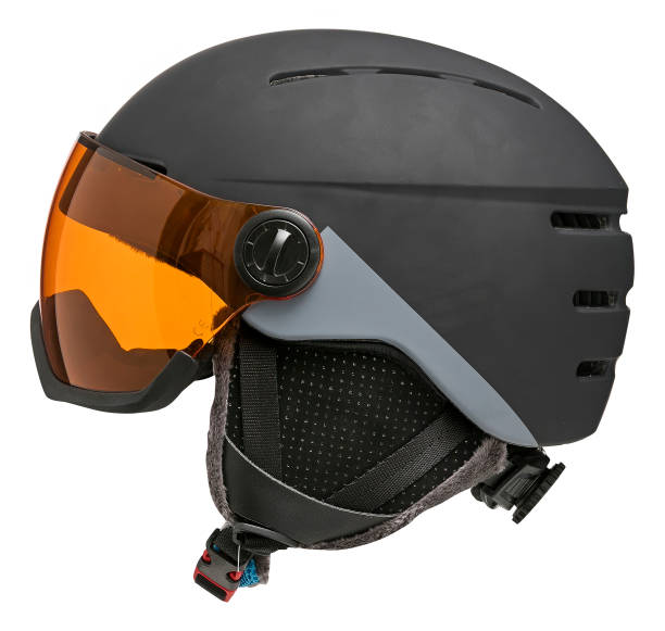 istock Safety helmet with mask for skiing or mountain biking with clipping path 1225753097
