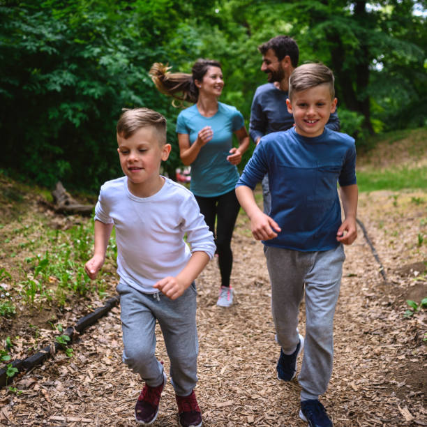 istock Family having fun doing sports 1225761266