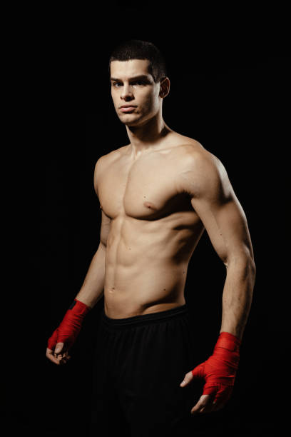 istock Portrait of male boxer posing 1225766517