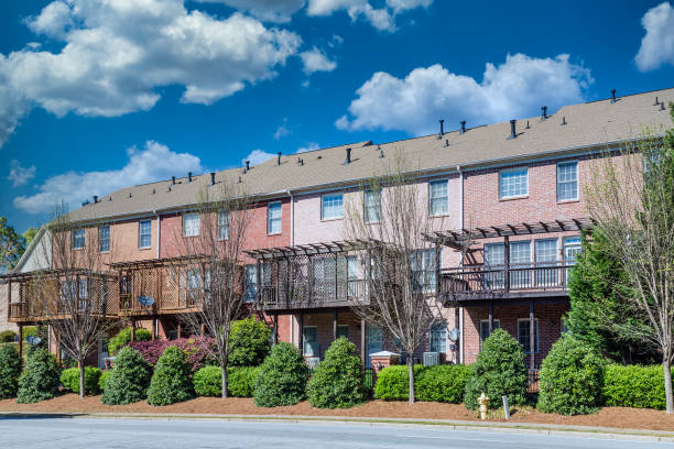 istock Back of Brick Townhomes 1225767462