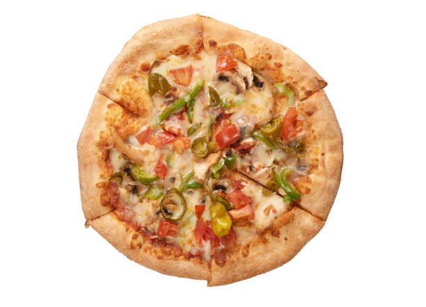 istock Italian cheese pizza isolated on white 1225769421
