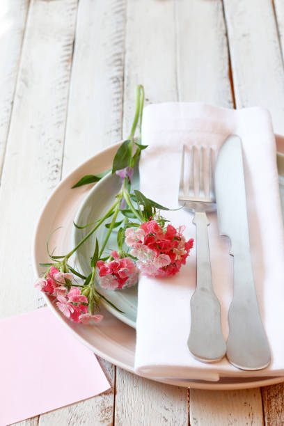 istock wicker served with note paper for a romantic meal 1225771088