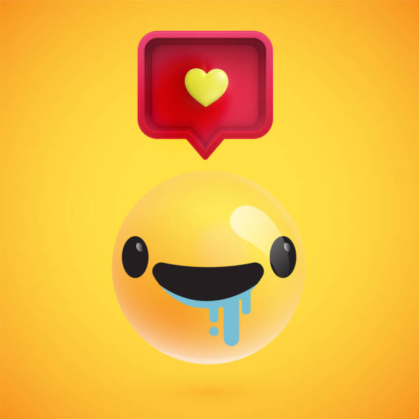 istock High detailed emoticon with a heart sign, vector illustration 1225775018