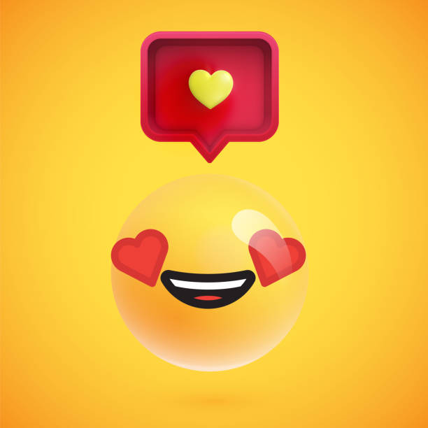 istock High detailed emoticon with a heart sign, vector illustration 1225776040