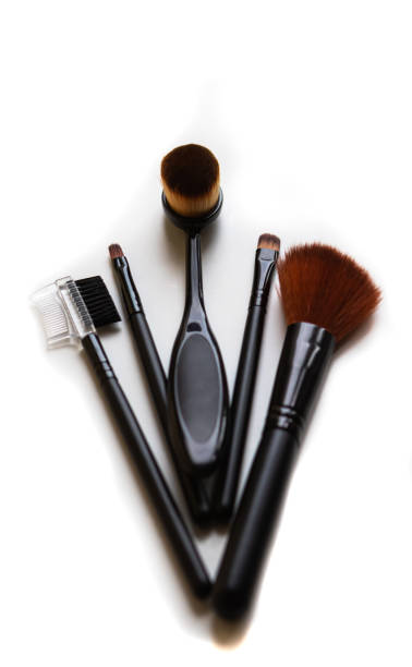 istock A set of 5 make up brushes on white background 1225776395