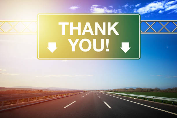 Road Sign With Thank You Message