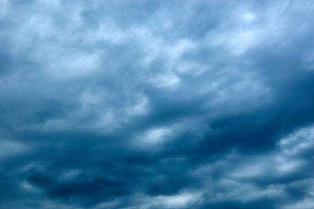 istock Dark blue gloomy, formidable sky in the clouds. 1225783797