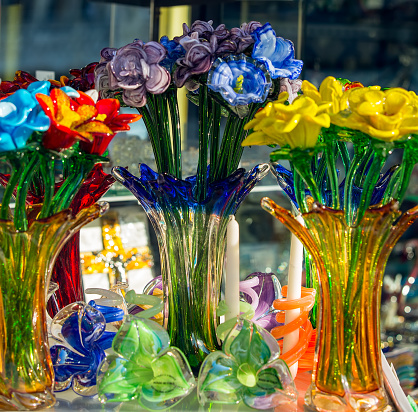 Famous venetian colorful souvenir from murano glass