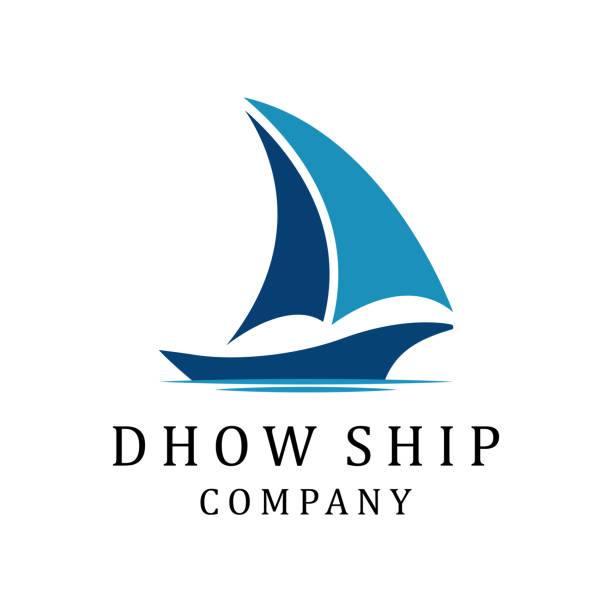 illustrazioni stock, clip art, cartoni animati e icone di tendenza di silhouette del design dhow. dhow o ship design inspiration vector. barca a vela tradizionale dall'asia / africa - anchor harbor vector symbol