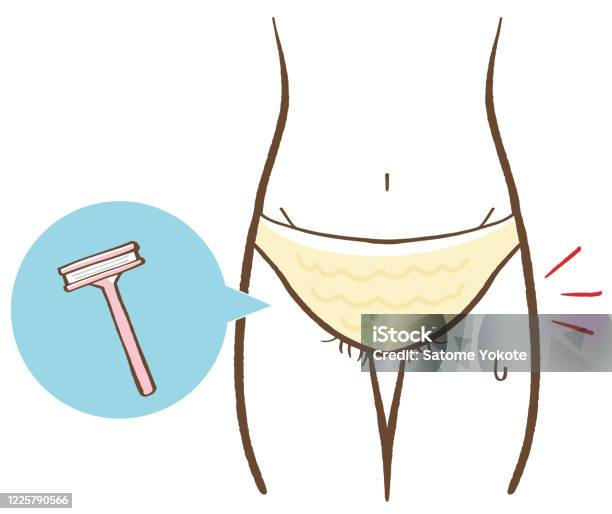 Illustration Of Hair Removal V Line Waste Hair Stock Illustration -  Download Image Now - Hair Removal, Pubic Hair, Adult - iStock