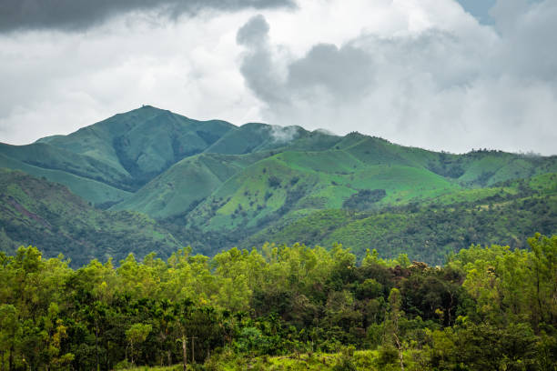 istock mountain coverd with clouds and green forests 1225792138