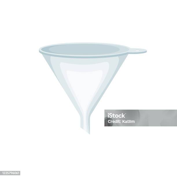 Science Funnel Object Science Laboratory Funnel Equipment Vector Illustration Stock ...