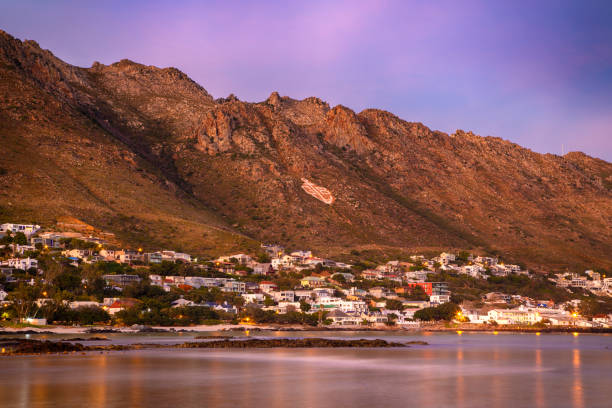 Scenic view of the Gordon's Bay, South Africa. Scenic view of the Atlantic ocean. gordons bay stock pictures, royalty-free photos & images