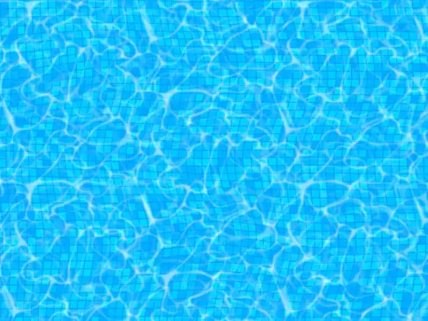 Vector illustration of Realistic blue swimming pool.