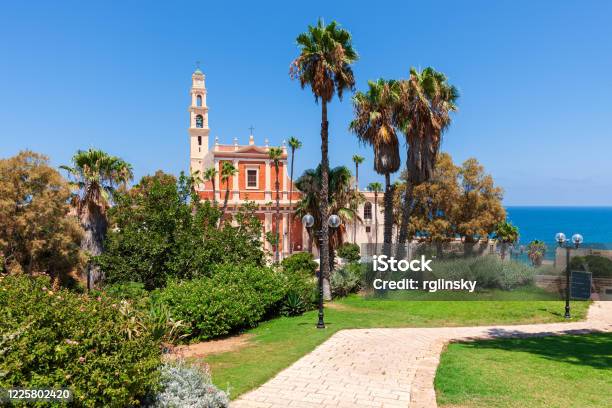 Saint Peters Church In Old Jaffa In Israel Stock Photo - Download Image Now - Jaffa, Architecture, Bell Tower - Tower