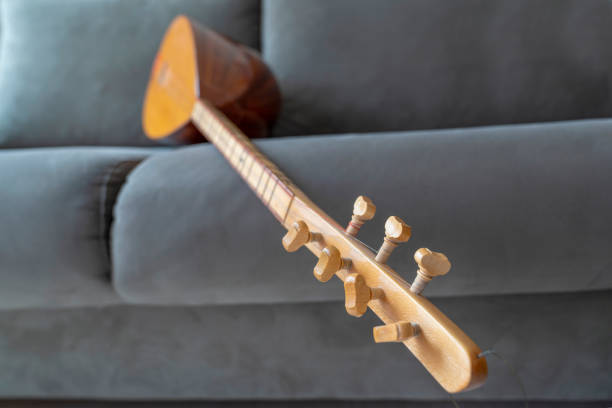 Basic Turkish folk music instrument  baglama, saz.
