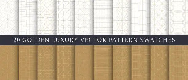 Vector illustration of Luxury elegant geometric vector patterns pack
