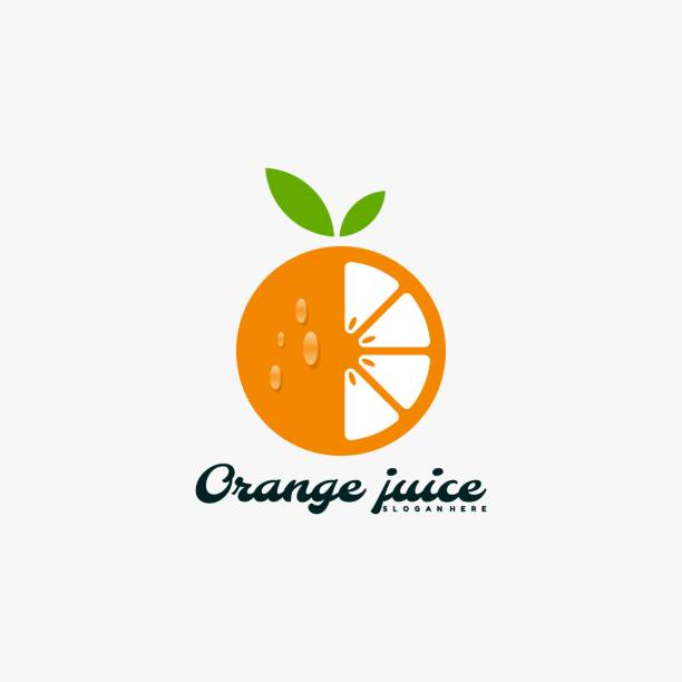 벡터 일러스트 오렌지 마스코트 만화 스타일 - dieting juice green freshness stock illustrations